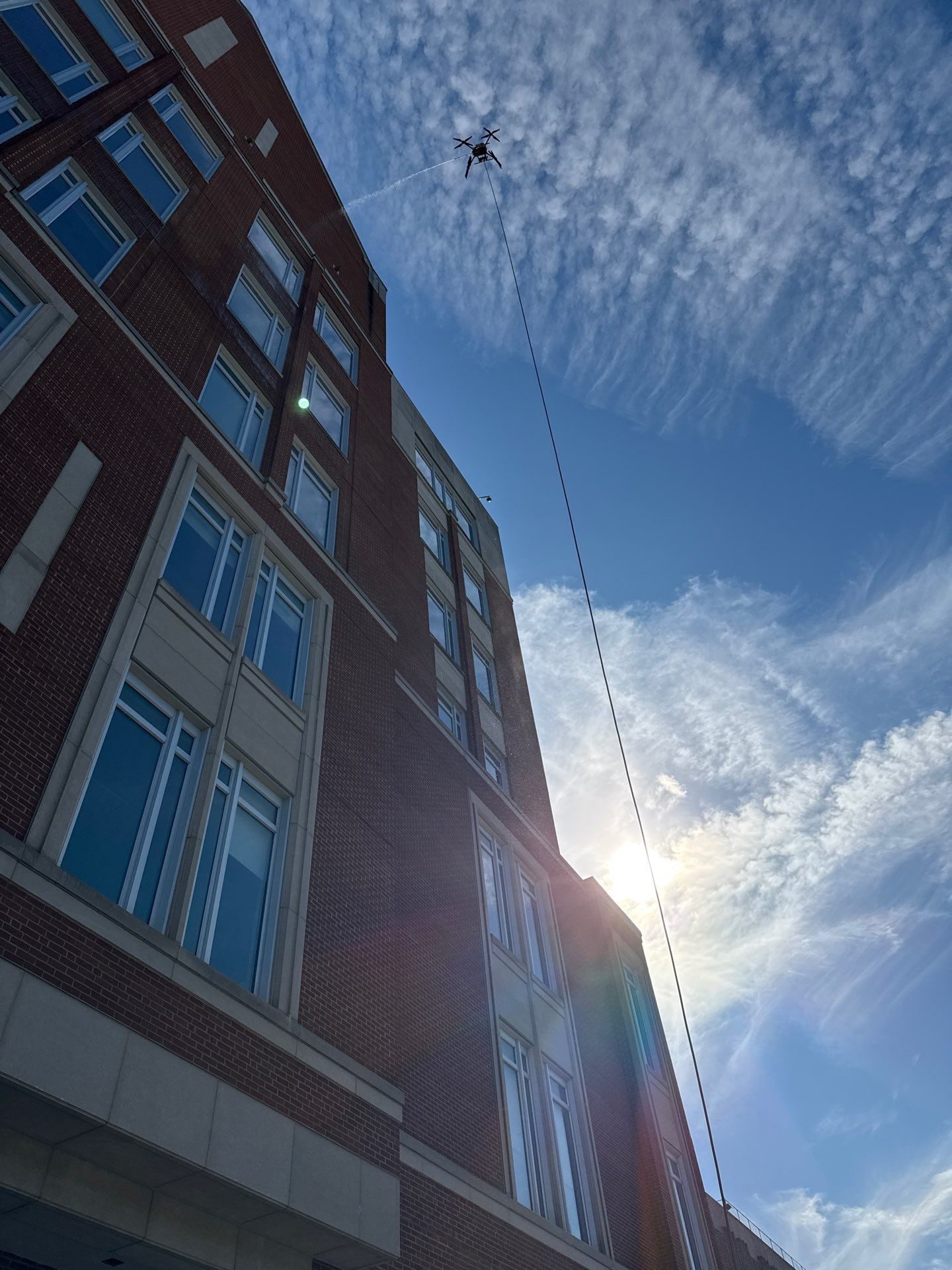 Field-built exterior cleaning system