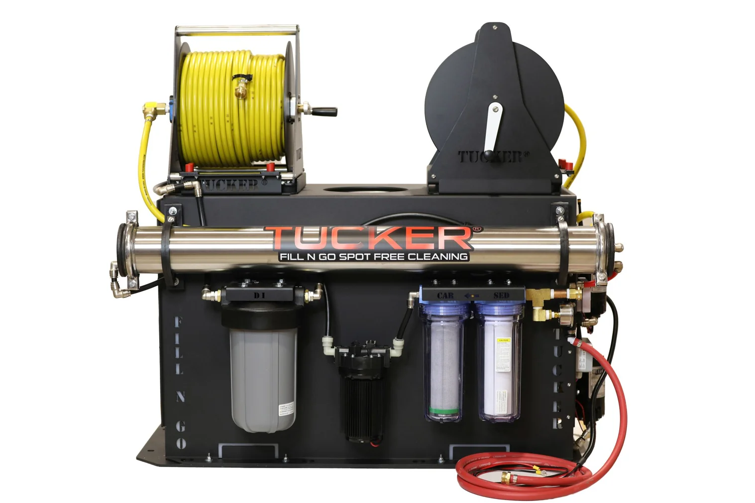 Tucker Dual User Fill N Go 50-gallon mobile pure water system with dual hose reels